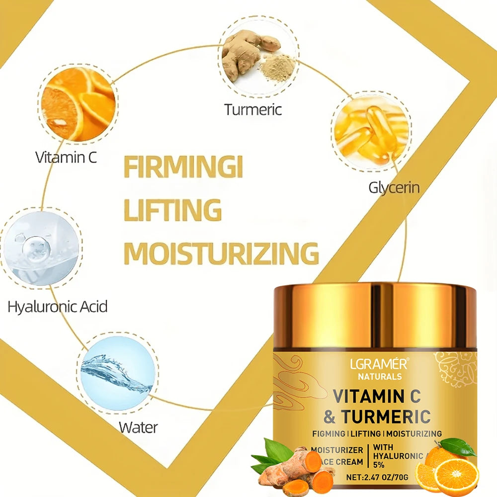 Creme Facial de Cúrcuma e Vitamina C