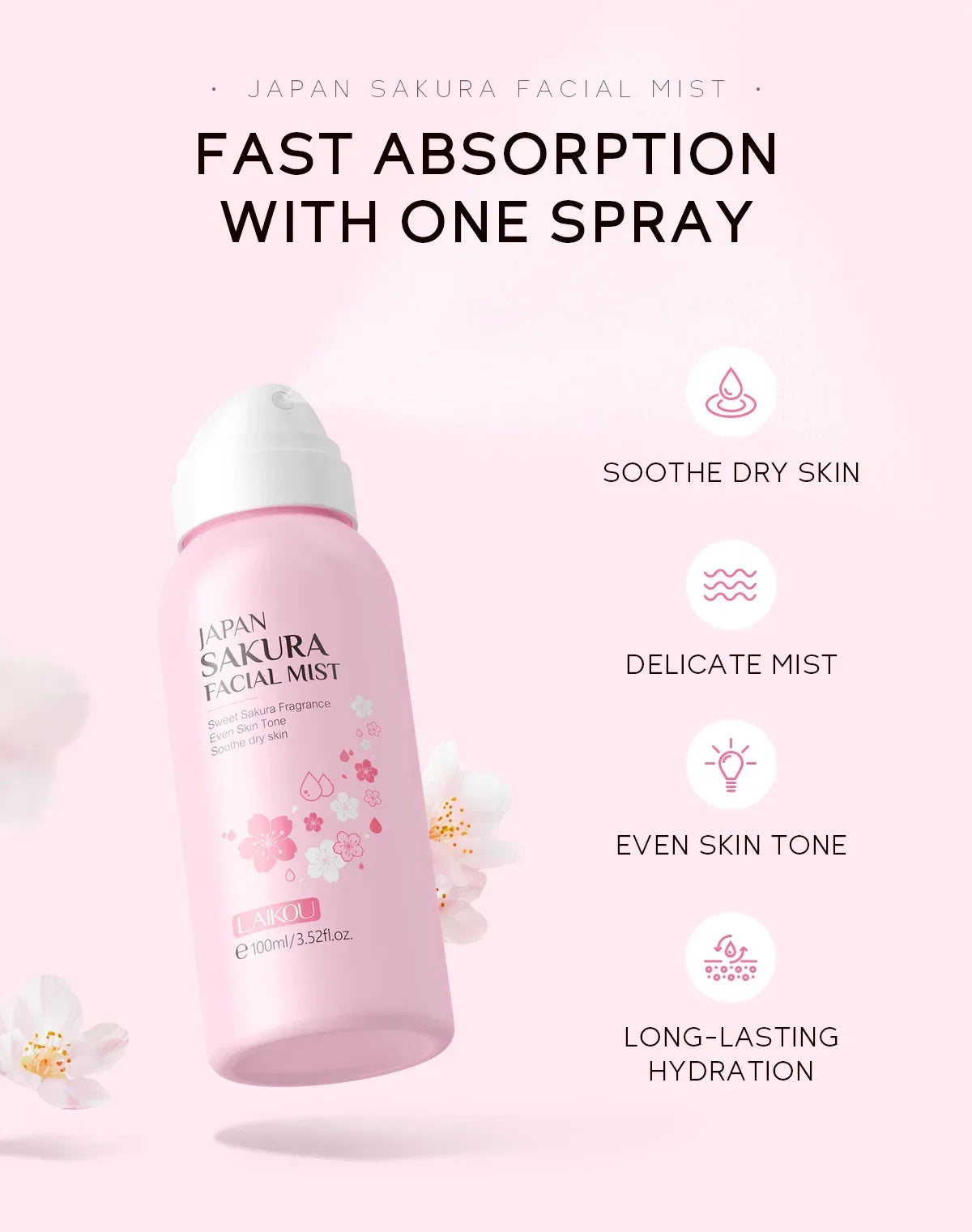 Tônico Hidratante LAIKOU Sakura